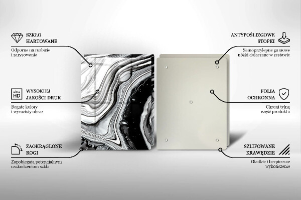 Induction hob cover Ink abstraction