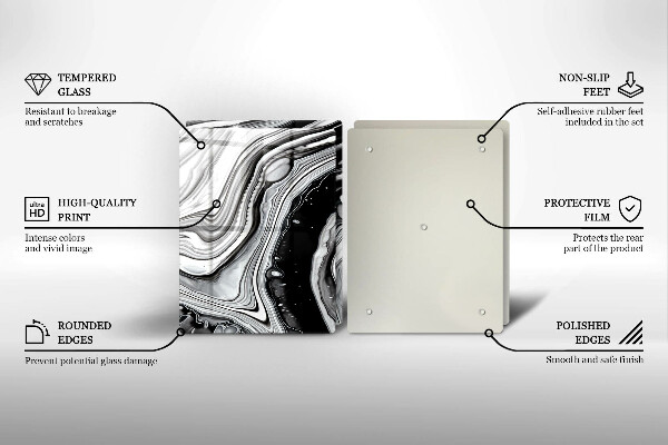 Induction hob cover Ink abstraction