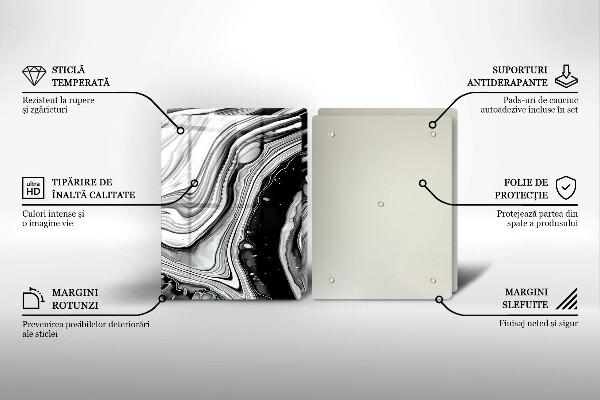 Induction hob cover Ink abstraction