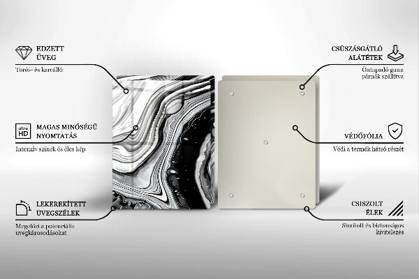 Induction hob cover Ink abstraction
