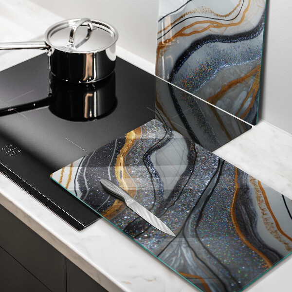 Work surface savers Rock with gold