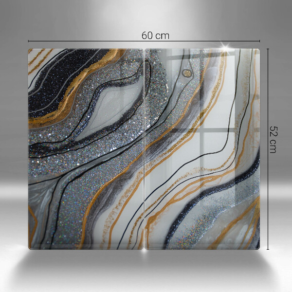 Work surface savers Rock with gold