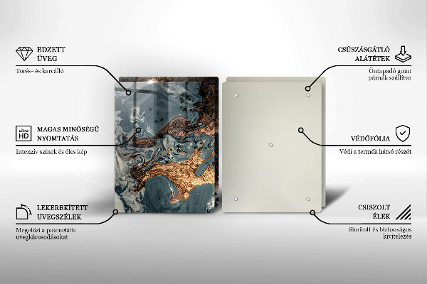 Induction hob cover Golden Rock structure