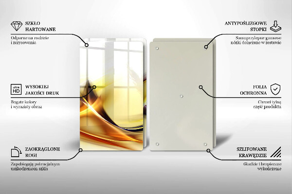 Induction hob cover Abstraction light lines