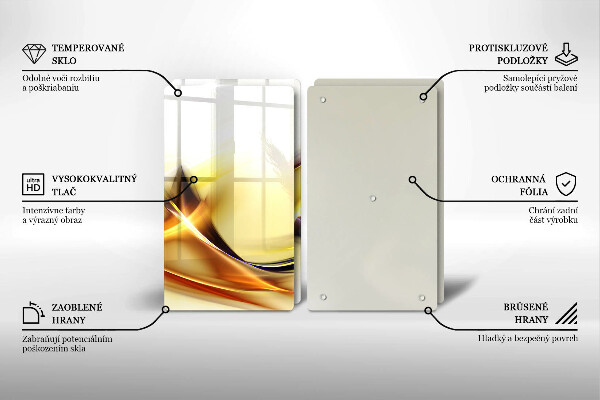 Induction hob cover Abstraction light lines