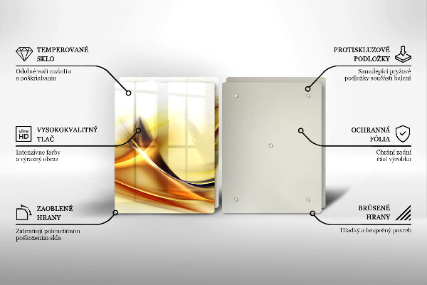 Induction hob cover Abstraction light lines