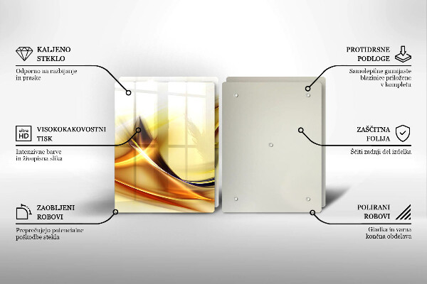 Induction hob cover Abstraction light lines