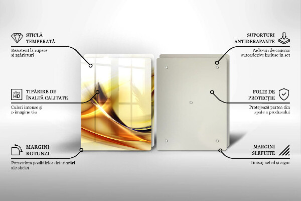Induction hob cover Abstraction light lines