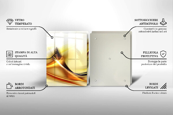 Induction hob cover Abstraction light lines