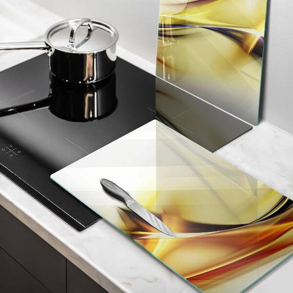 Induction hob cover Abstraction light lines