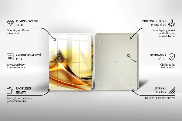 Induction hob cover Abstraction light lines