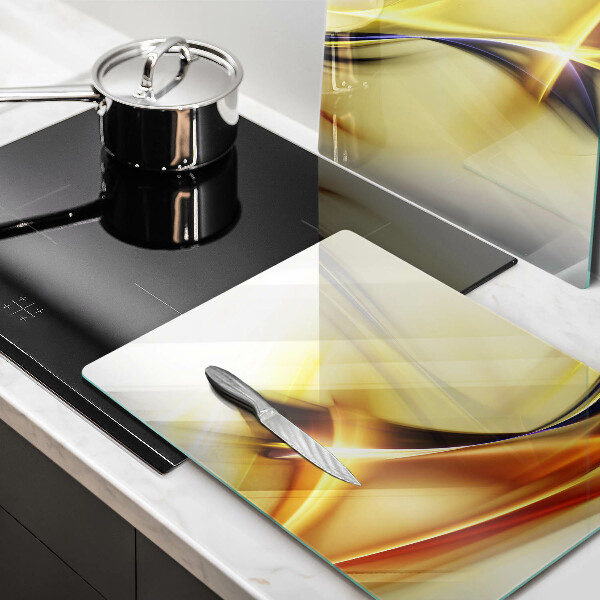Induction hob cover Abstraction light lines