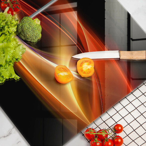 Induction hob cover Abstraction of smoke and light