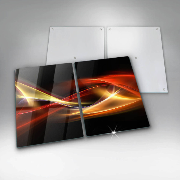 Induction hob cover Abstraction of smoke and light