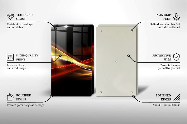 Induction hob cover Abstraction of smoke and light