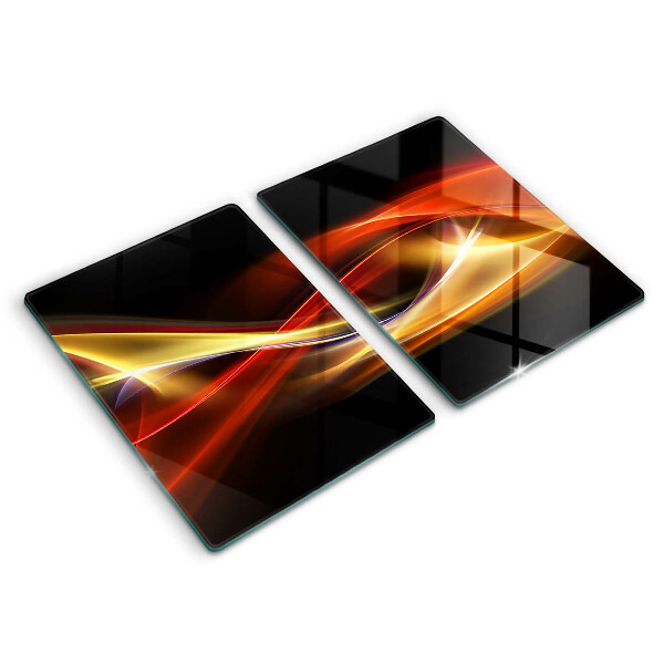 Induction hob cover Abstraction of smoke and light