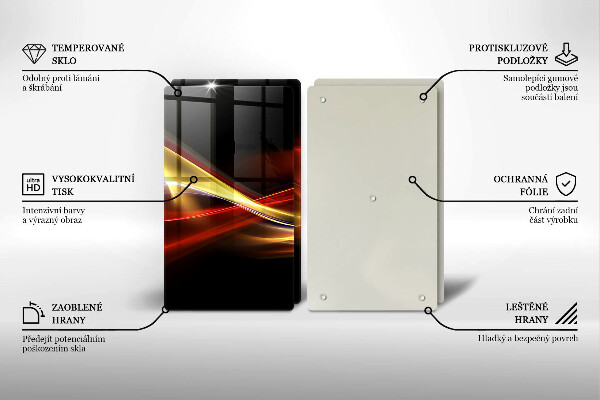 Induction hob cover Abstraction of smoke and light