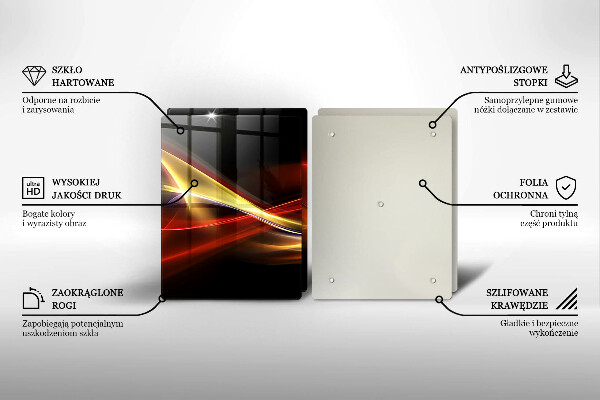 Induction hob cover Abstraction of smoke and light