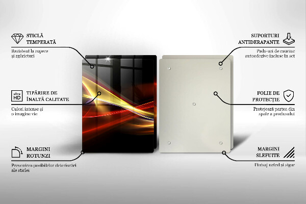 Induction hob cover Abstraction of smoke and light