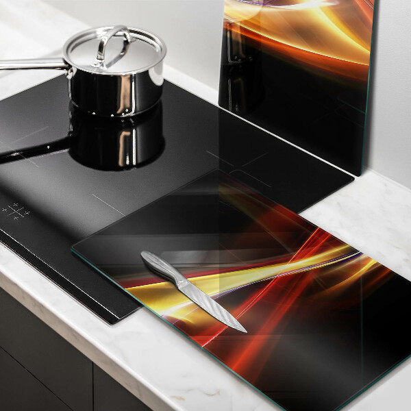 Induction hob cover Abstraction of smoke and light