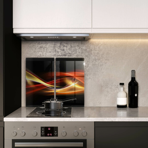 Induction hob cover Abstraction of smoke and light