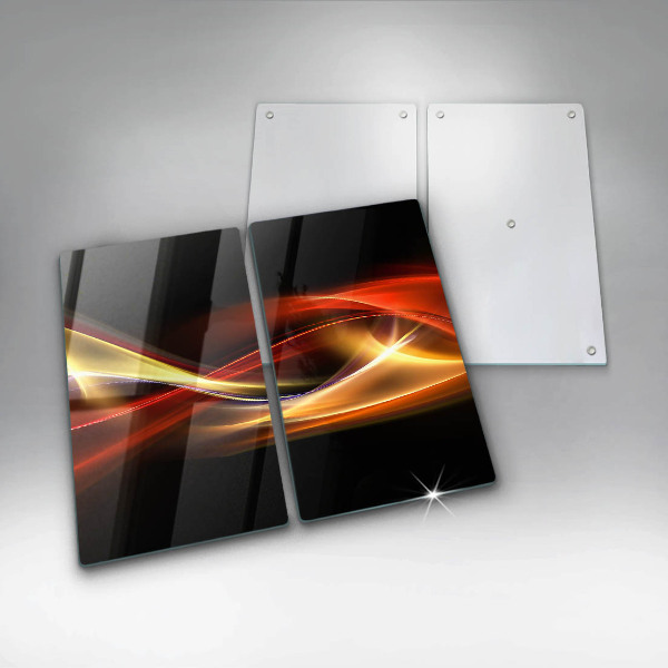 Induction hob cover Abstraction of smoke and light