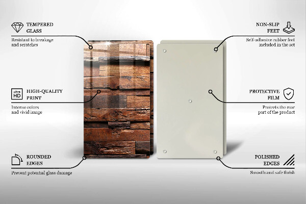 Kitchen worktop protector Decorative wood boards