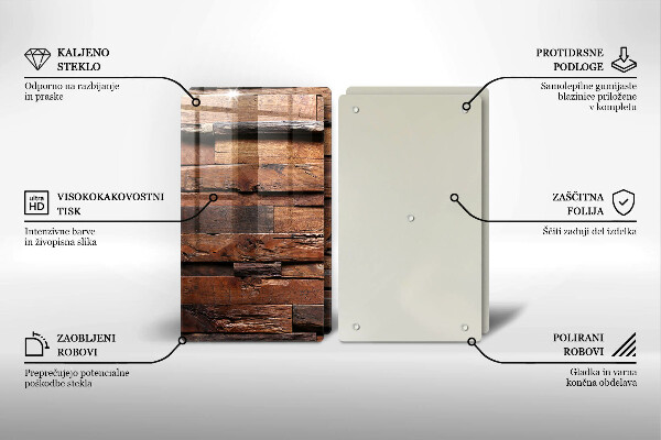 Kitchen worktop protector Decorative wood boards