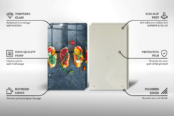 Induction hob cover Colorful Sandwiches