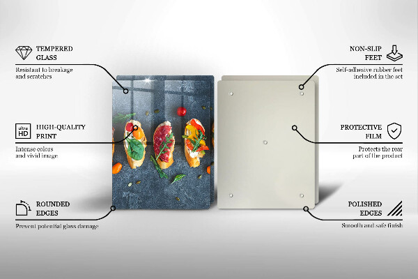 Induction hob cover Colorful Sandwiches