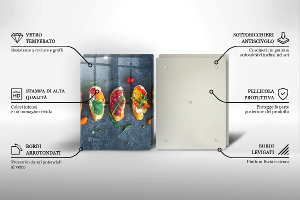 Induction hob cover Colorful Sandwiches