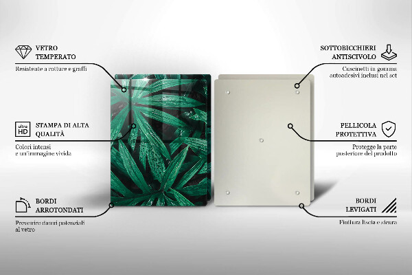 Induction hob cover Plants leaves