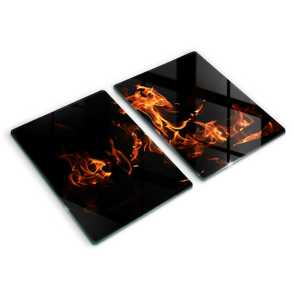 Induction hob cover Fire flame