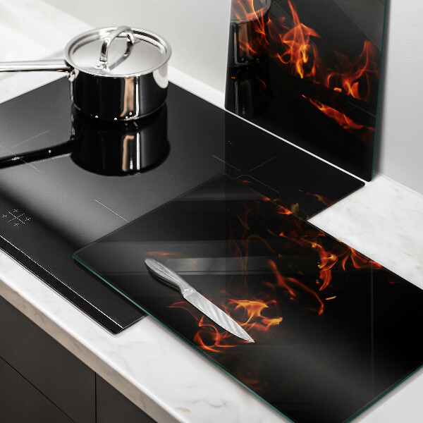 Induction hob cover Fire flame