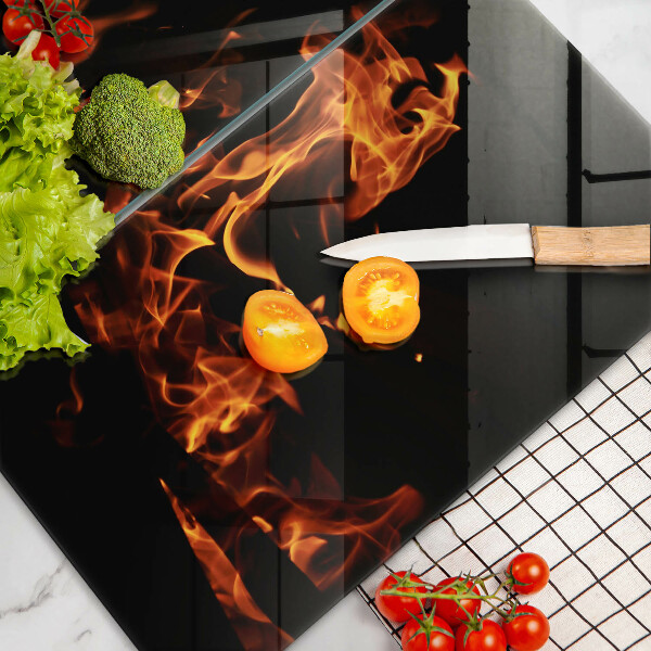 Induction hob cover Fire flame