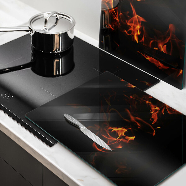 Induction hob cover Fire flame