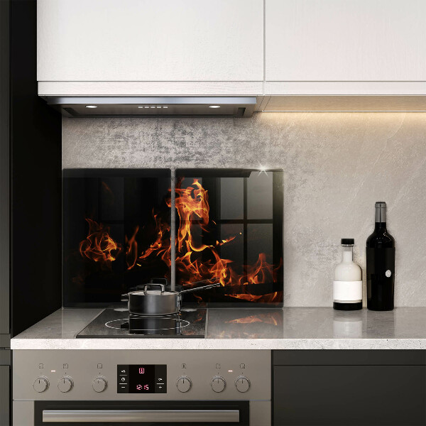 Induction hob cover Fire flame