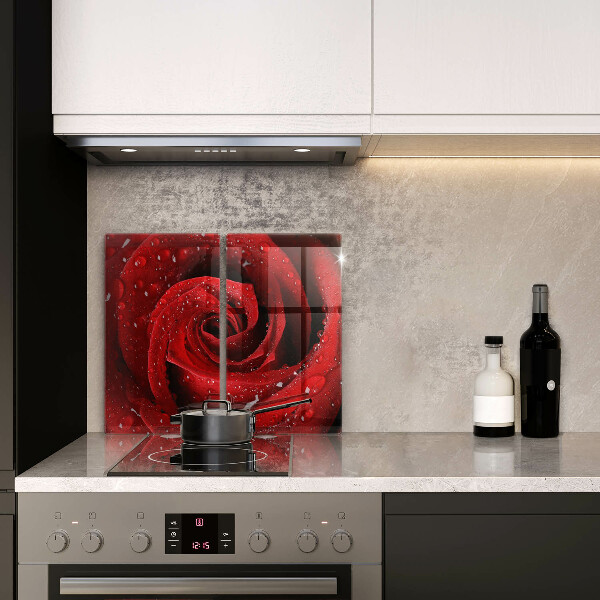 Induction hob cover Rose flower petals