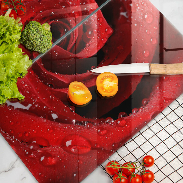 Induction hob cover Rose flower petals