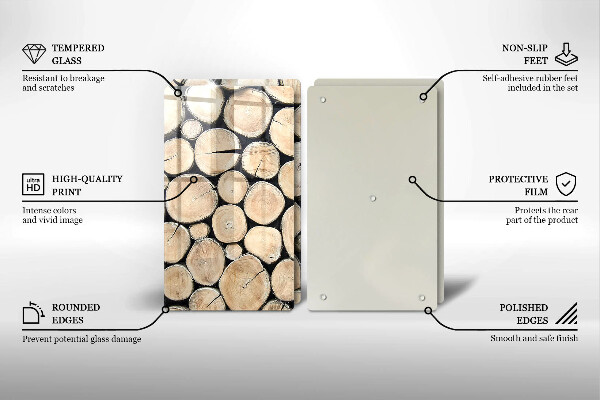 Kitchen worktop protector Wood trunks of the tree