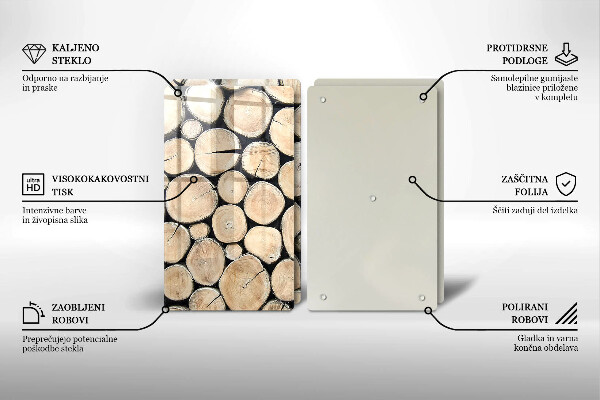 Kitchen worktop protector Wood trunks of the tree