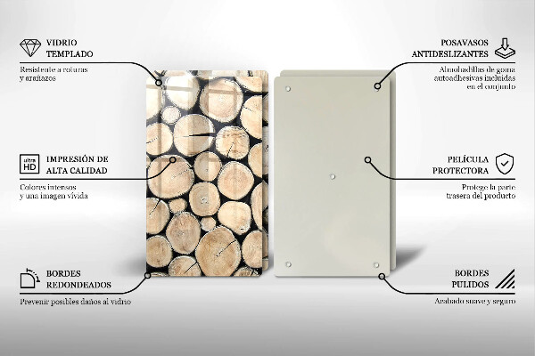 Kitchen worktop protector Wood trunks of the tree