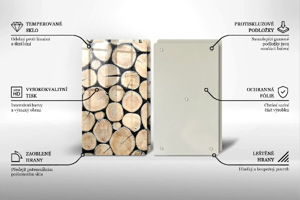 Kitchen worktop protector Wood trunks of the tree