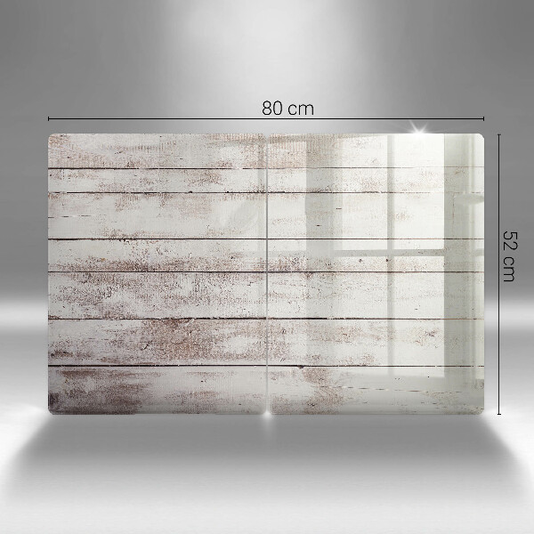 Induction hob cover Old wood boards