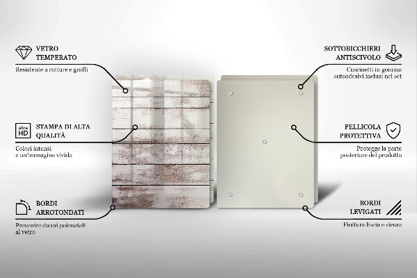 Induction hob cover Old wood boards