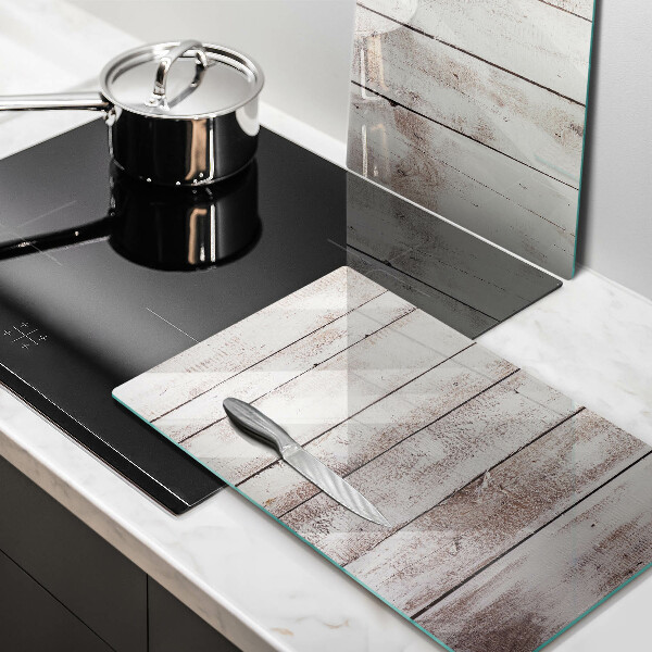 Induction hob cover Old wood boards
