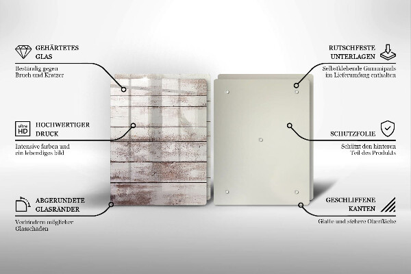 Induction hob cover Old wood boards