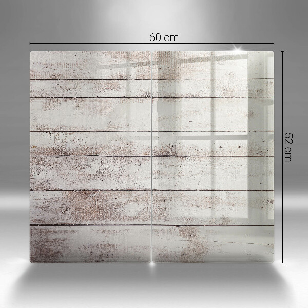 Induction hob cover Old wood boards