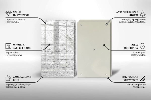 Induction hob cover Brick wall