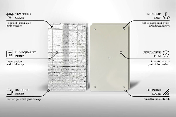 Induction hob cover Brick wall